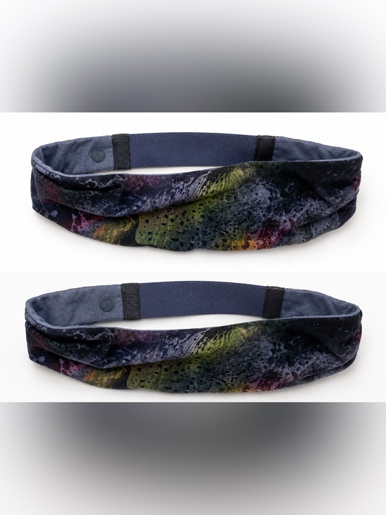 lululemon athletica Accessories - Lululemon Wide Twist Headband Multicolor Print Yoga Running EUC